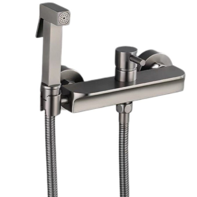 Set razpršilcev za vroče in hladne bideje Gunmetal Grey