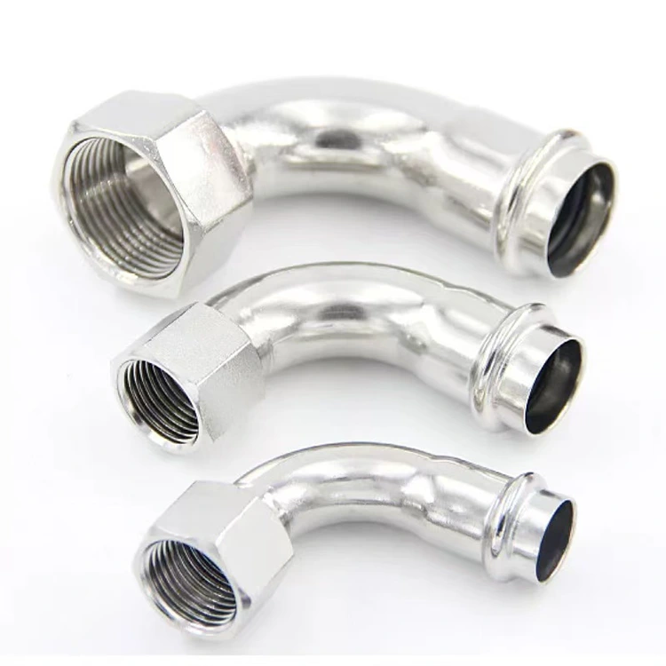 Double Clamp 90 Degree Internal Thread Conversion Elbow